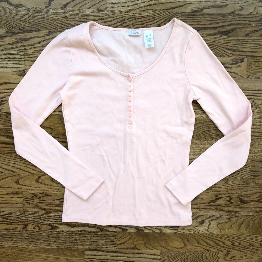 🎀Women’s Liz & Co. pink long sleeve shirt!🎀
